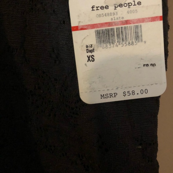 Free People lace burnout V neck V back top - Picture 4 of 4